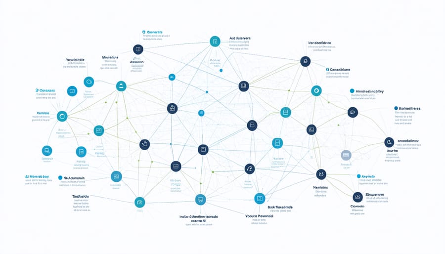 Abstract representation of networking in the Canadian indie music scene.